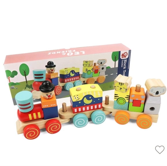 Leo & Friends Block Train Stacking Set - Picture 1 of 9